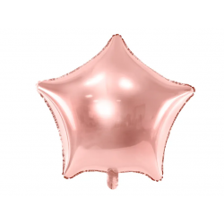 Fóliový balón Hvězda, 70cm, růžově zlatá