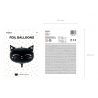 Fóliový balón Kočka černá, 48x36 cm