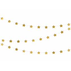 Girlanda Hvězdy, 3,6m, zlatá