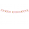 Banner Happy Birthday, růžový 15x175cm