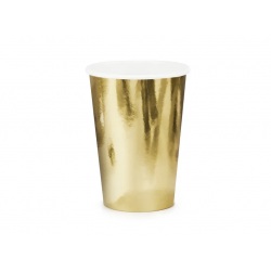 Papierové poháre Zlaté 220ml, 6ks