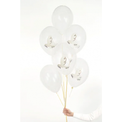Balón Strong 30cm – Průsvitný s holubicí 6v1