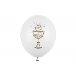 Balón Strong 30cm IHS, pastelový bílý