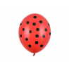 Balón Strong 30cm Tečkované, červeno-černé
