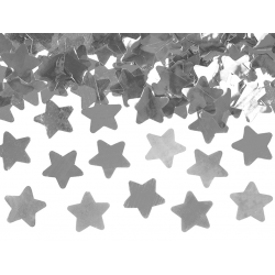 Konfety v tubě – hvězdy, stříbrné 40cm