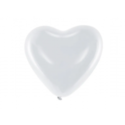Balón Srdce 25cm, bílý