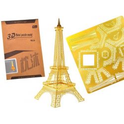 Zlaté kovové 3D Puzzle Eiffelová veža