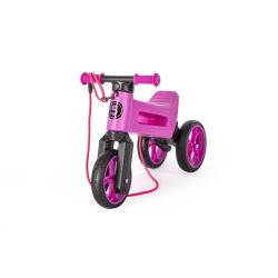 Odrážadlo FUNNY WHEELS Rider SuperSport 2v1 + popruh, ružové