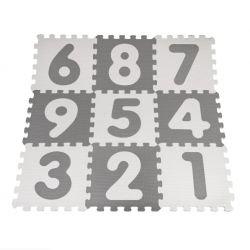 Antibakteriálne penové puzzle Čísla, sivé
