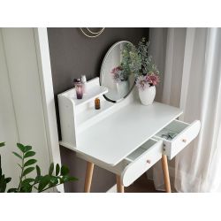 Biely toaletný stolík + taburetka