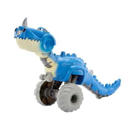 Dinosaurus jazdí a žerie autá Cars