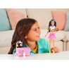 Bábika Barbie Skipper opatrovateľka s modrým melírom + bábätko, doplnky