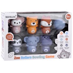 Gumené zvieratká ZOO + senzorická lopta – Bowling