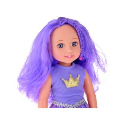 Bábika s fialovými vlasmi, 38 cm