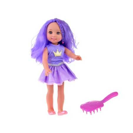 Bábika s fialovými vlasmi, 38 cm