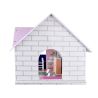 Drevený domček pre bábiky + bazén, výťah a nábytok